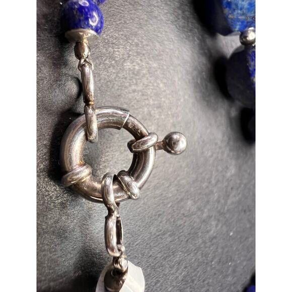 NEW lapis and sterling silver 18 inch necklace - Picture 4 of 15